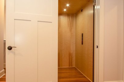 20-Home elevator with wood interior