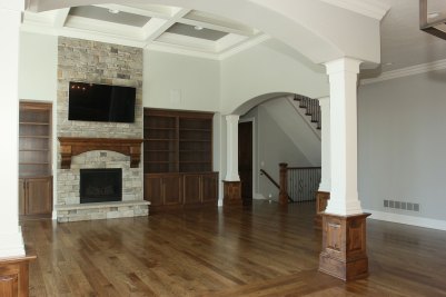 3-Great room with Casa Cremona EZ Ledge fireplace stone