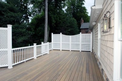 18-TimberTech decking with white railing and balusters