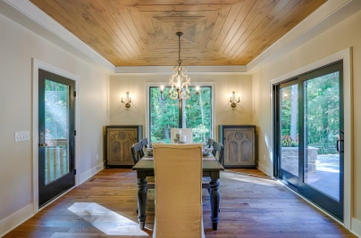 8-Knotty pine ceiling and Bella Cera wood floors